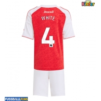 Arsenal Ben White #4 Heimtrikotsatz Kinder 2025-26 Kurzarm (+ Kurze Hosen)